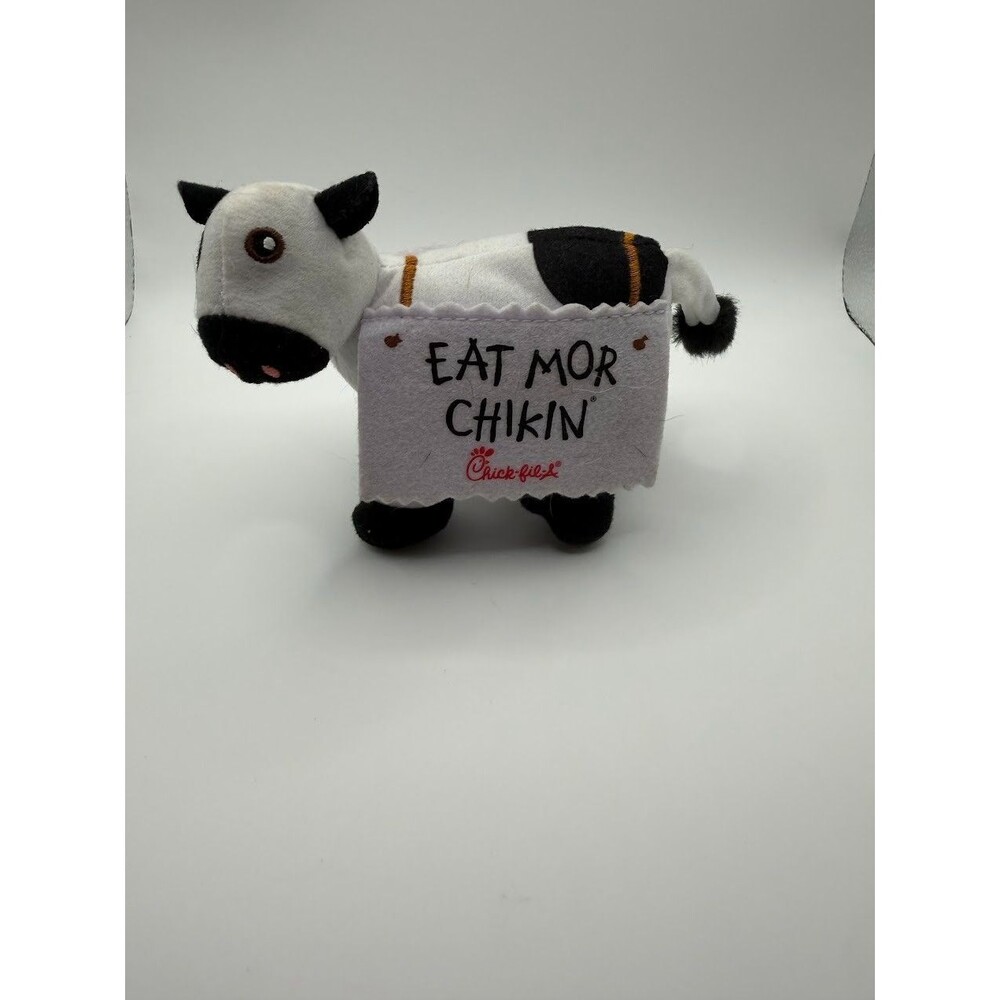 Chick-fil-A Cow Plush Eat Mor Chikin 2022 Mini Stuffed Animal 5" x 4"
